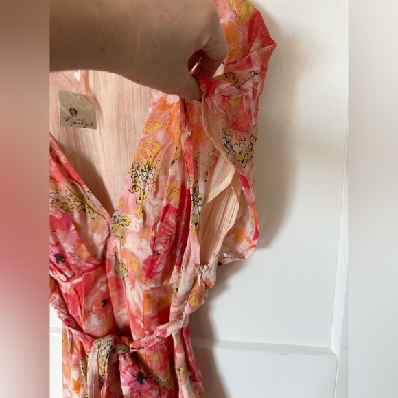 Free People Floral Mini Dress - Pink and Cream - Picture 13 of 14